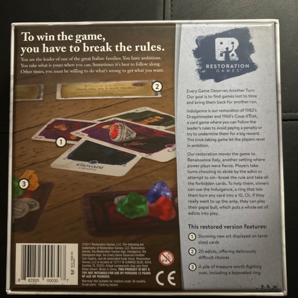 Indulgence Card Game Restoration Game Version Dragonmaster Out of Print 2017 - Picture 2 of 9